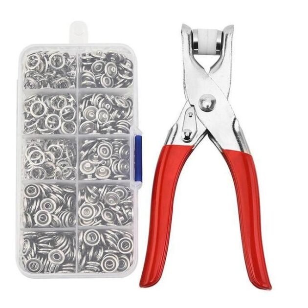 Kit boutons-pression + pince (200 pcs)